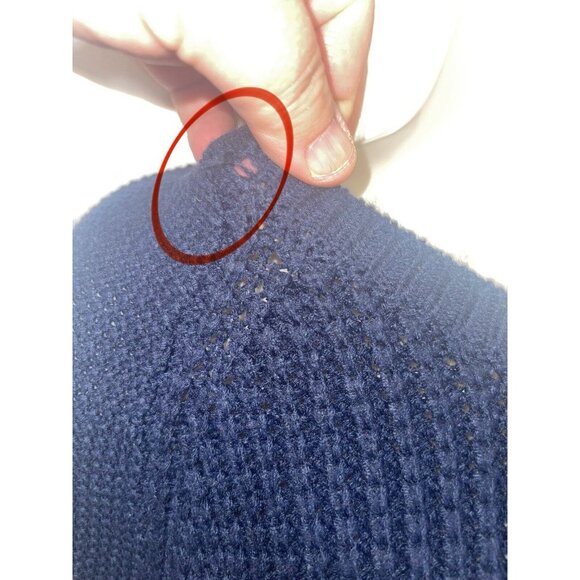 FOREVER 21 Women's Size Medium Navy Blue Sweater *READ DESCRIPTION* - Picture 4 of 12
